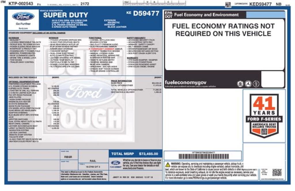 Used 2019 Ford F-350SD Lariat Truck Crew Cab
