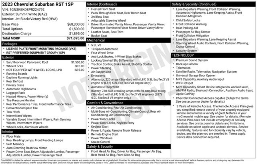 Used 2023 Chevrolet Suburban RST SUV