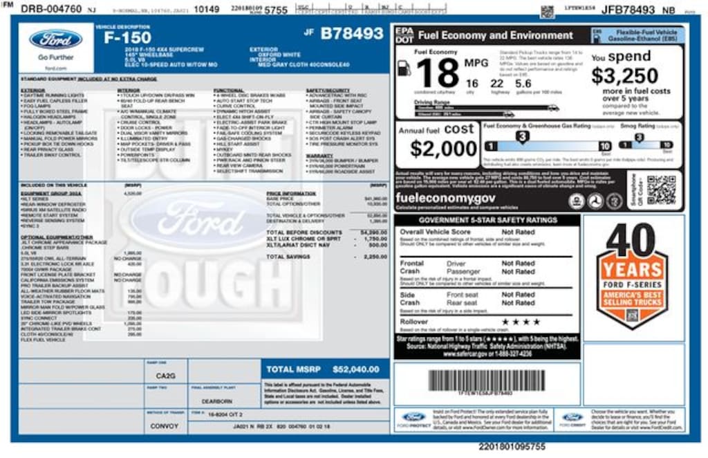 Used 2018 Ford F-150 XLT Truck SuperCrew Cab