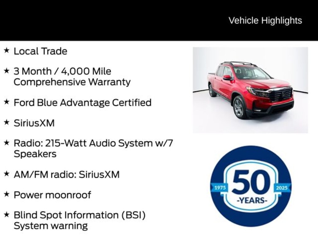 Used 2022 Honda Ridgeline RTL Truck Crew Cab
