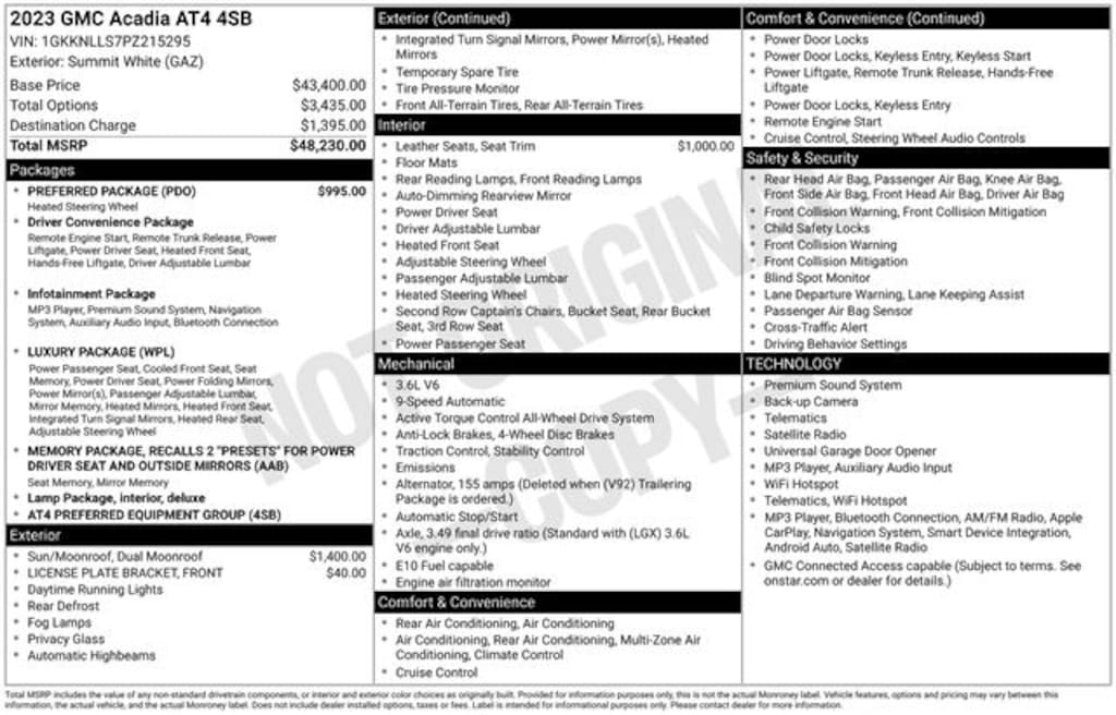 Used 2023 GMC Acadia AT4 SUV