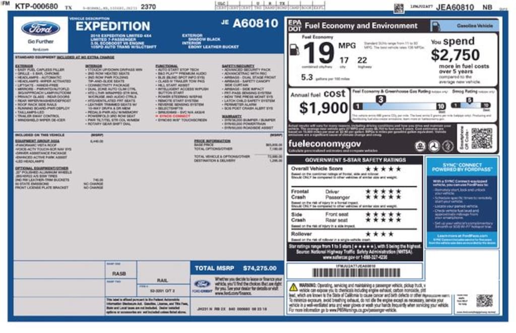 Certified 2018 Ford Expedition Limited SUV
