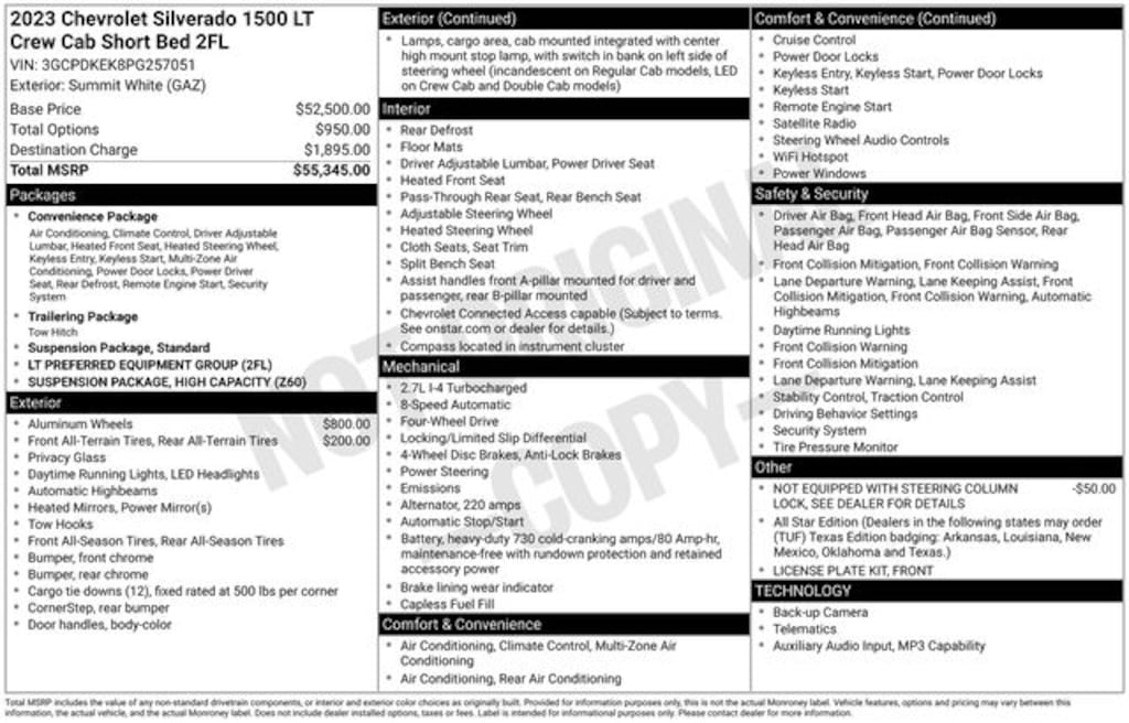 Used 2023 Chevrolet Silverado 1500 LT Truck Crew Cab