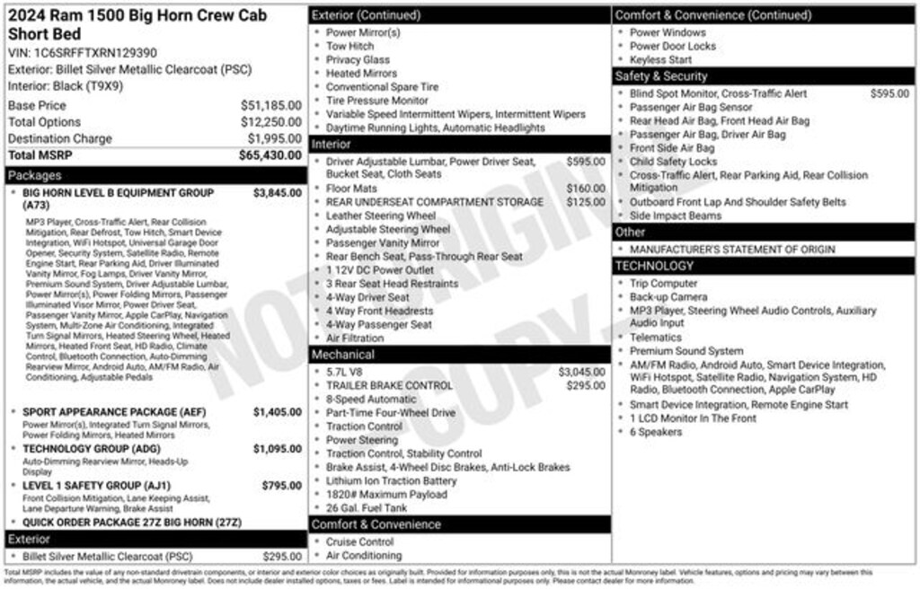 Used 2024 Ram 1500 Big Horn/Lone Star Truck Crew Cab