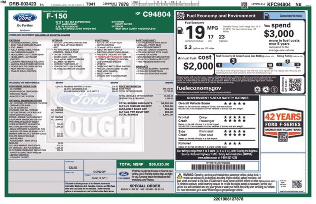 Used 2019 Ford F-150 XLT Truck SuperCrew Cab