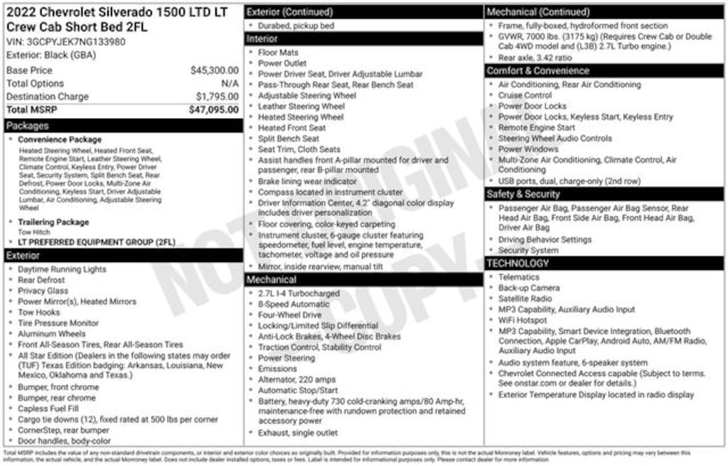 Used 2022 Chevrolet Silverado 1500 LTD LT Truck Crew Cab