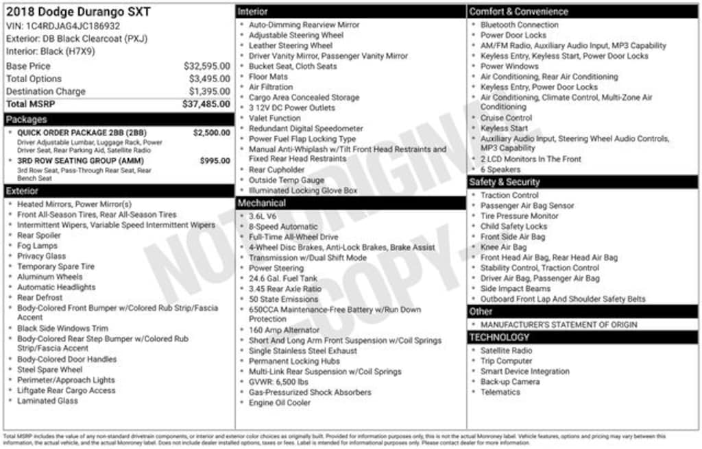 Used 2018 Dodge Durango SXT SUV