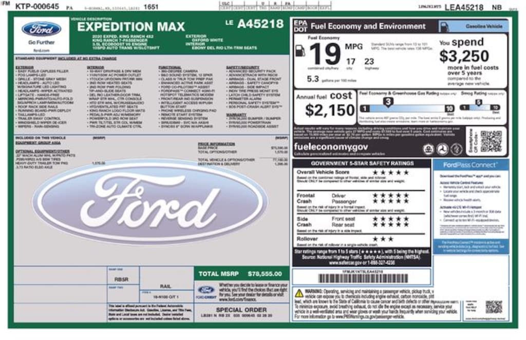 Used 2020 Ford Expedition Max King Ranch SUV