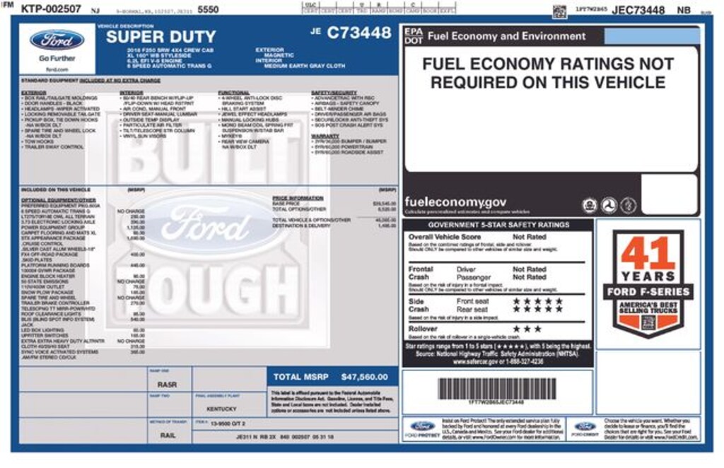 Used 2018 Ford F-250SD XL Truck Crew Cab