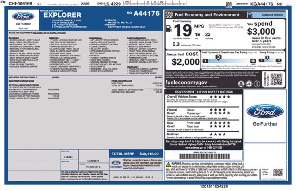 Used 2019 Ford Explorer XLT SUV