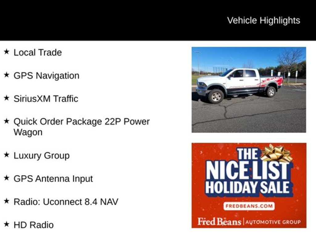 Used 2016 Ram 2500 Power Wagon Truck Crew Cab