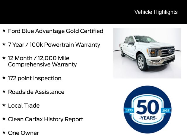 Certified 2021 Ford F-150 Lariat Truck SuperCrew Cab