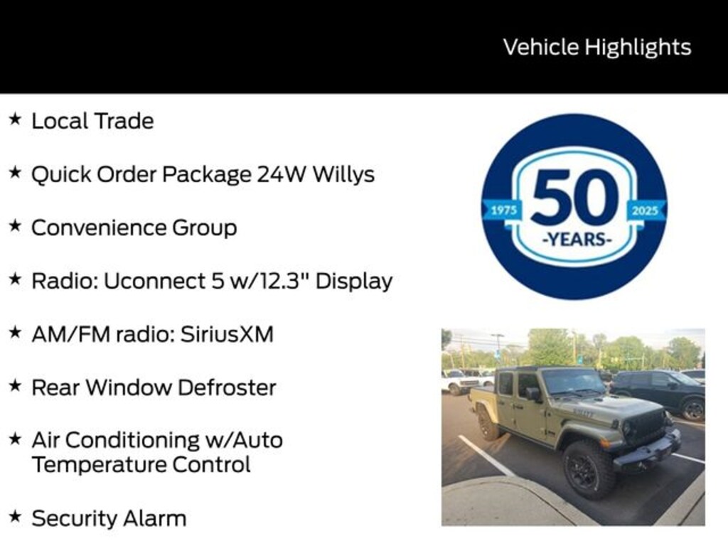 Used 2025 Jeep Gladiator Willys Truck Crew Cab