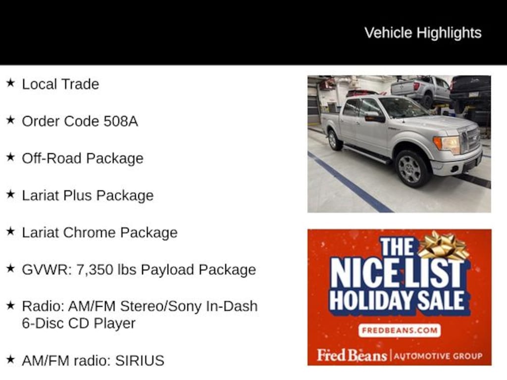 Used 2012 Ford F-150 Lariat Truck SuperCrew Cab