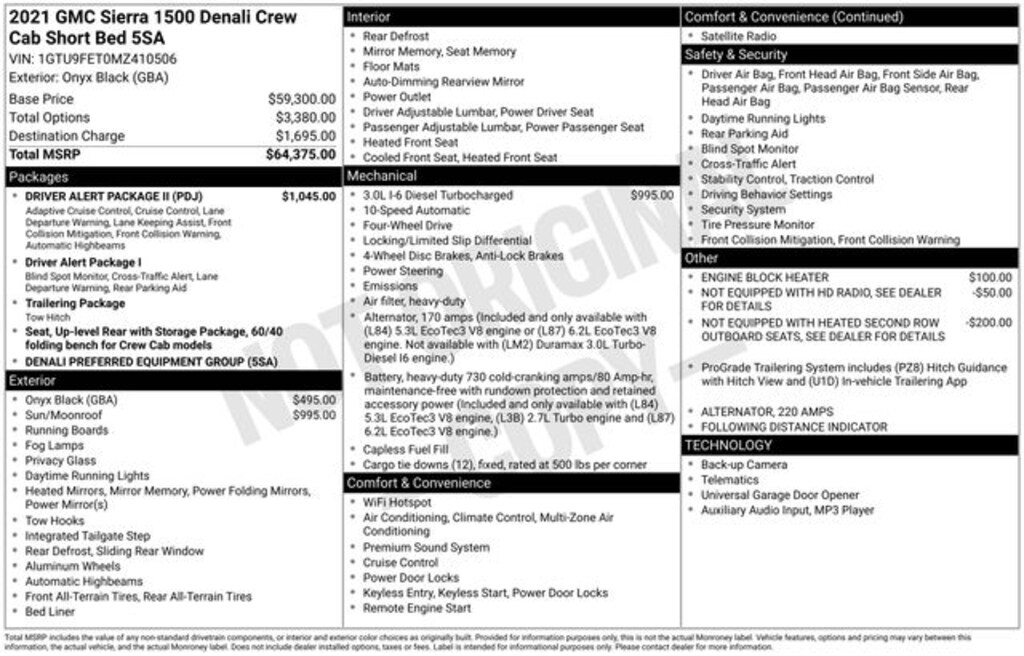 Used 2021 GMC Sierra 1500 Denali Truck Crew Cab