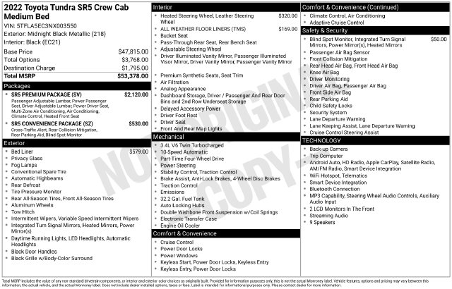 Used 2022 Toyota Tundra SR5 Truck CrewMax