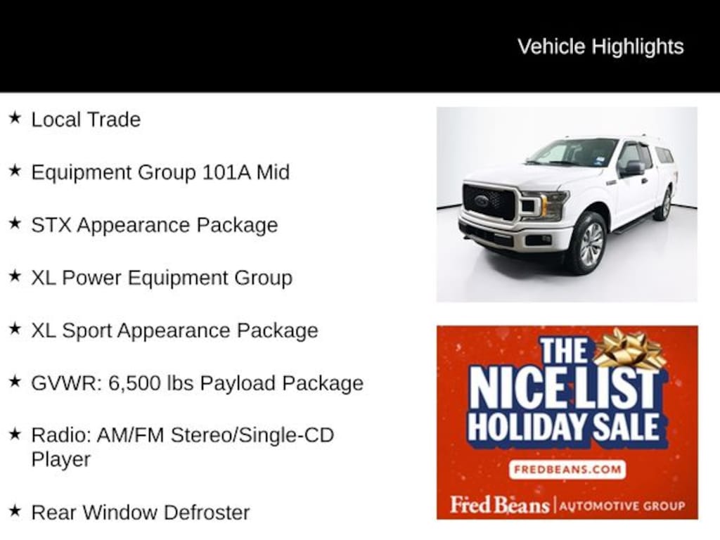 Used 2018 Ford F-150 XL Truck SuperCab Styleside