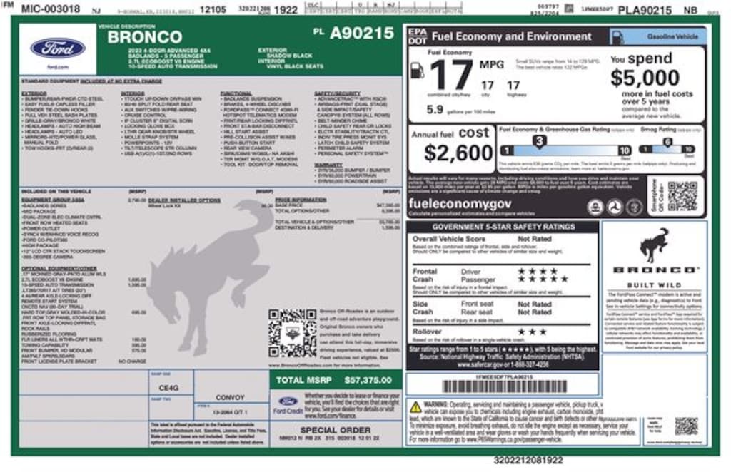 Used 2023 Ford Bronco Badlands SUV