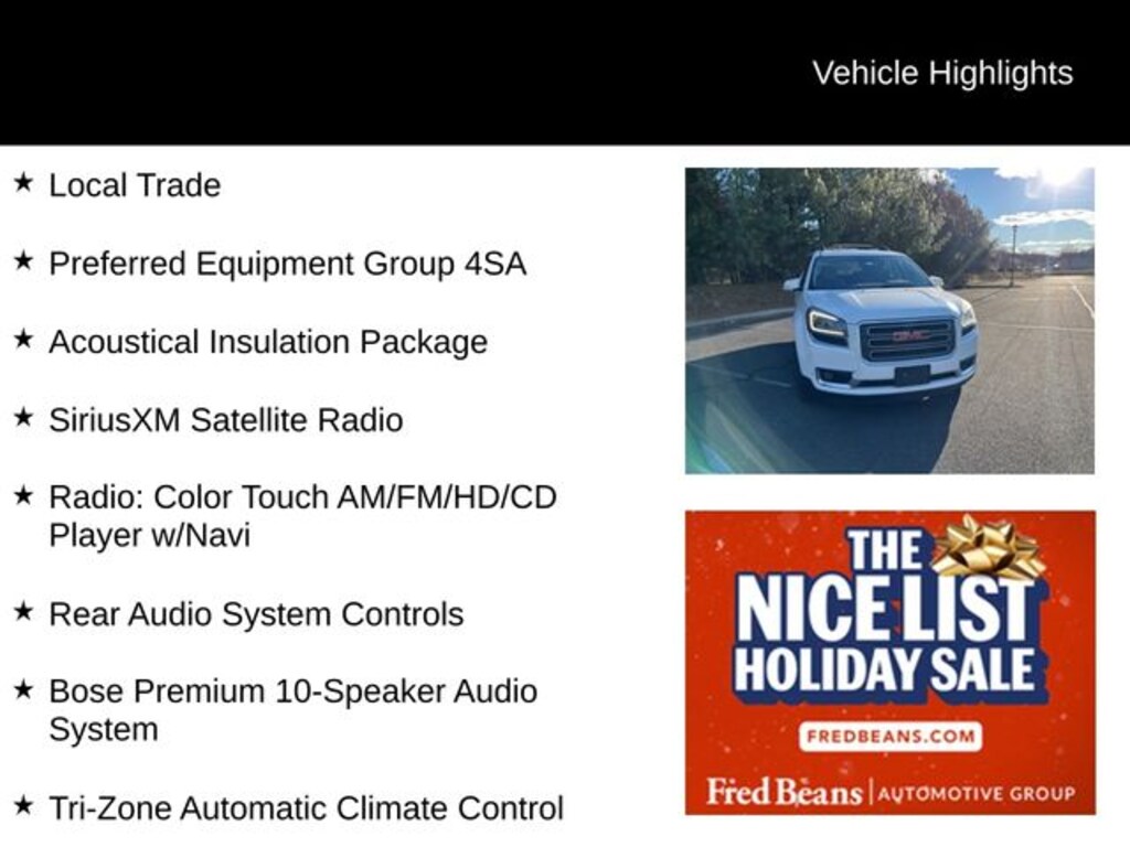 Used 2013 GMC Acadia SLT-1 SUV