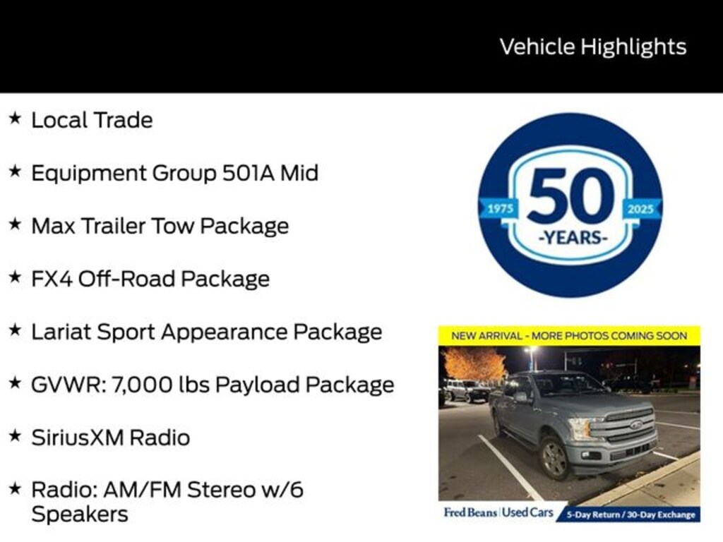 Used 2019 Ford F-150 Lariat Truck SuperCrew Cab