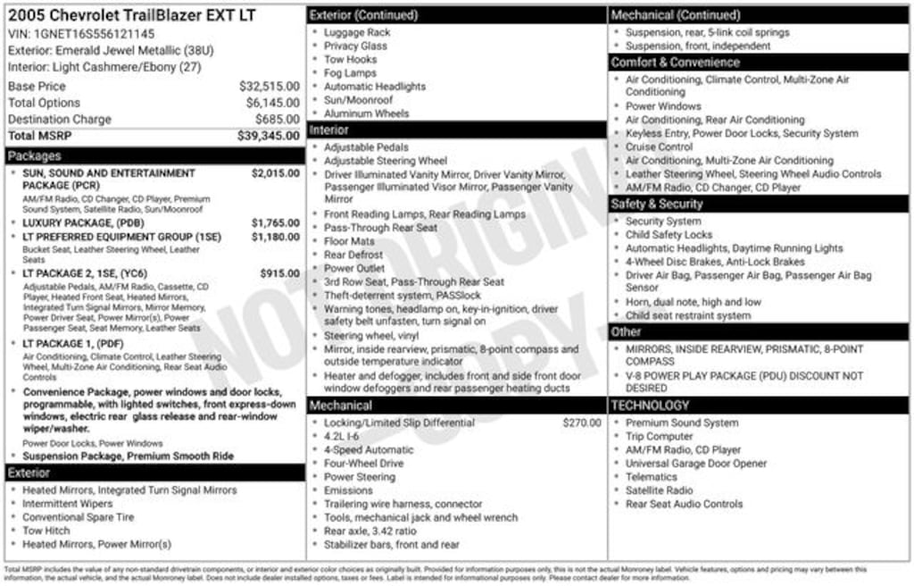Used 2005 Chevrolet Trailblazer EXT LT SUV