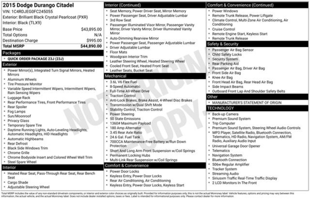 Used 2015 Dodge Durango Citadel SUV