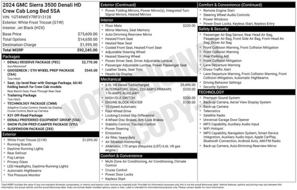Used 2024 GMC Sierra 3500HD Denali Truck Crew Cab