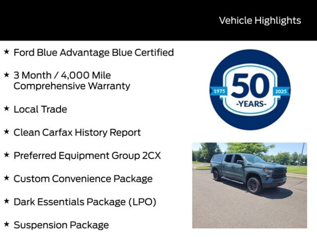 Used 2025 Chevrolet Silverado 1500 Custom Trail Boss Truck Crew Cab