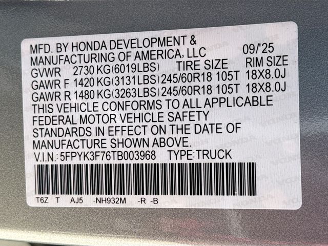 2026 Honda Ridgeline TrailSport - Photo 33