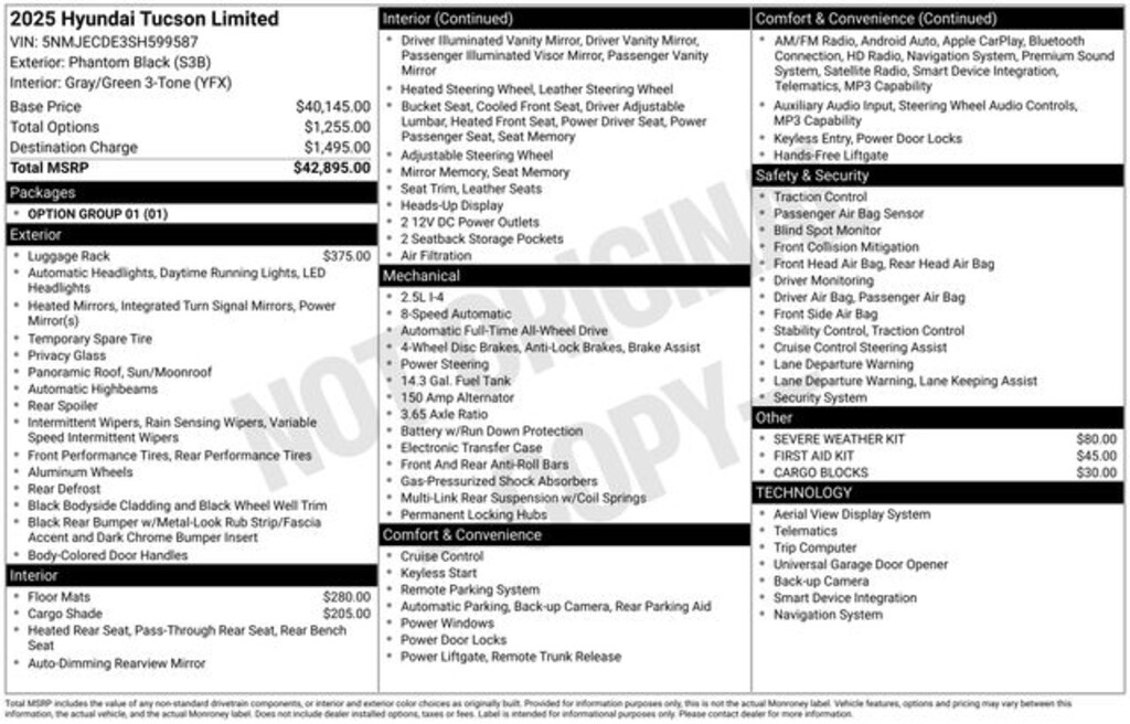 New 2025 Hyundai Tucson Limited AWD SUV