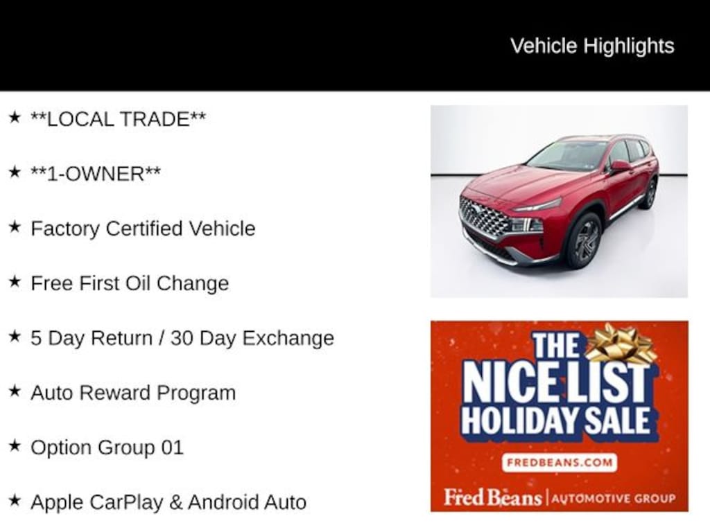 Certified 2022 Hyundai Santa Fe SEL SUV