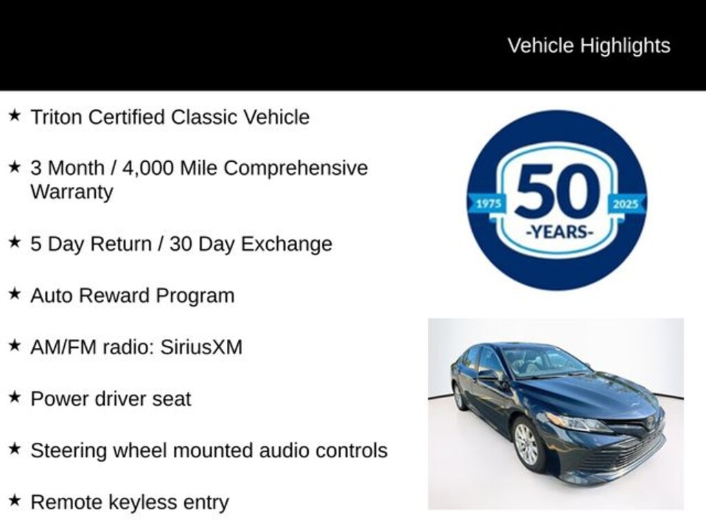 Used 2020 Toyota Camry LE Sedan