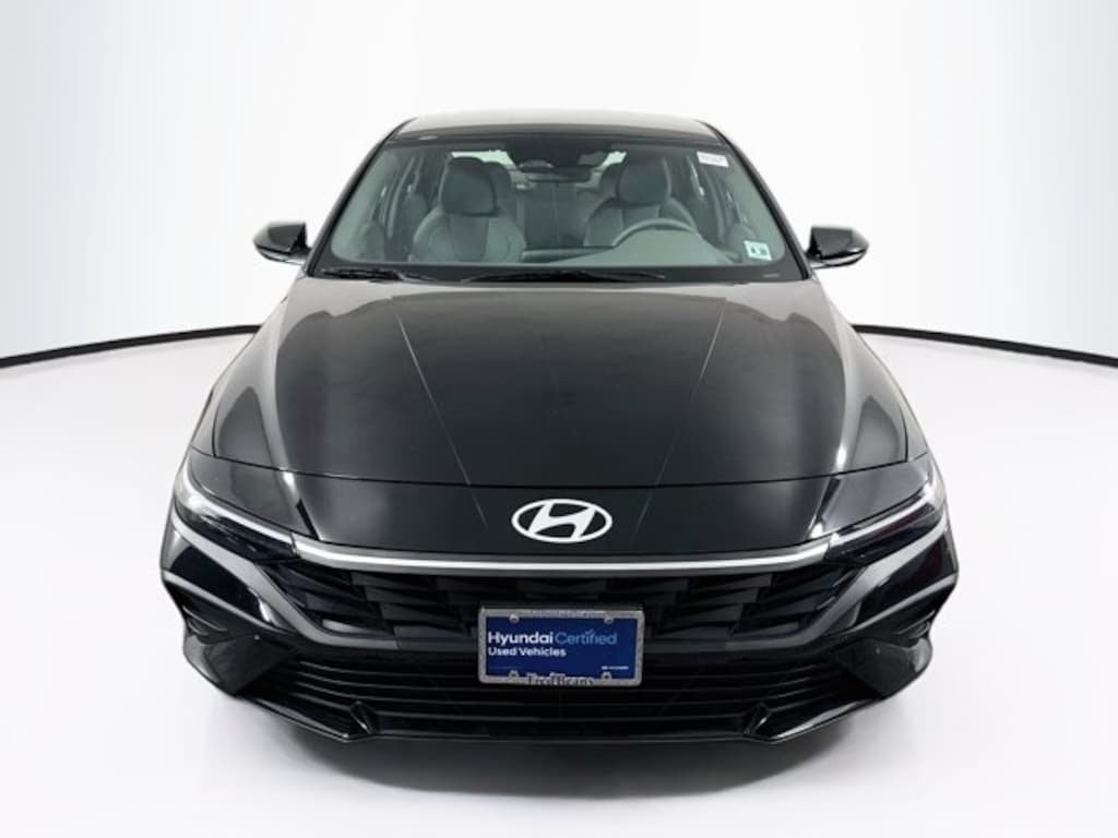 Certified 2025 Hyundai Elantra Hybrid Blue Sedan