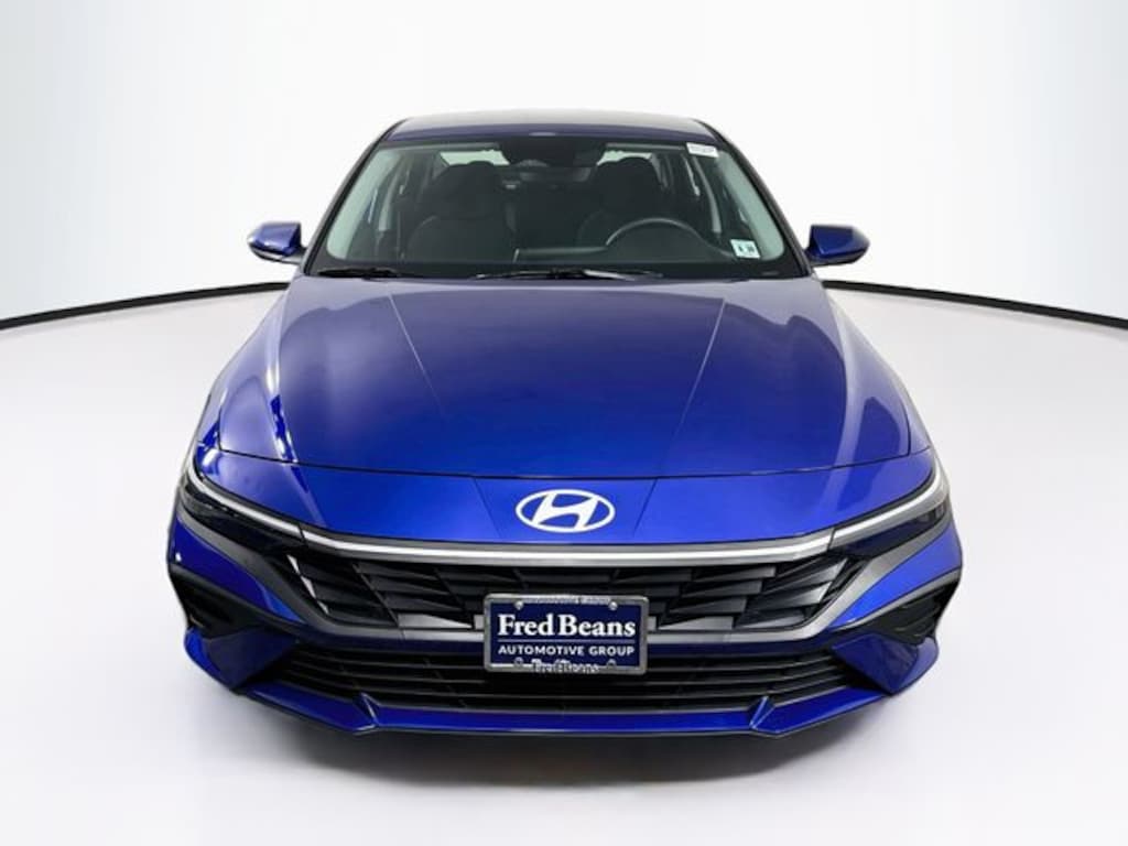 Certified 2025 Hyundai Elantra Hybrid Blue Sedan