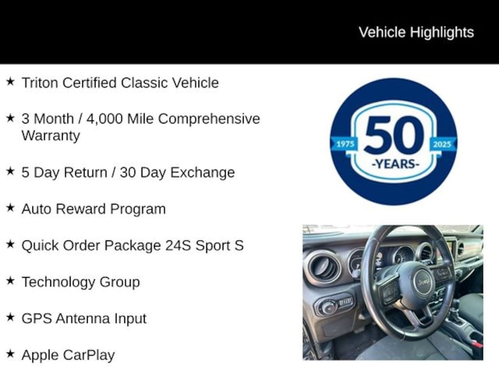 Certified 2019 Jeep Wrangler Unlimited Sport S SUV