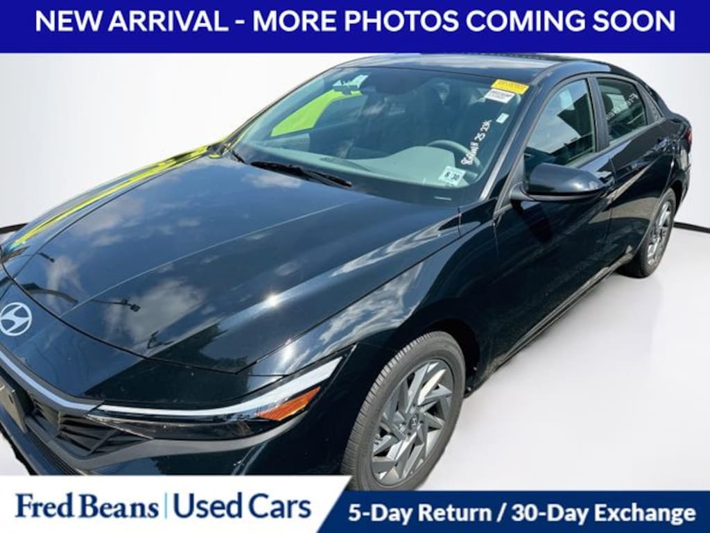 Certified 2025 Hyundai Elantra Hybrid Blue Sedan
