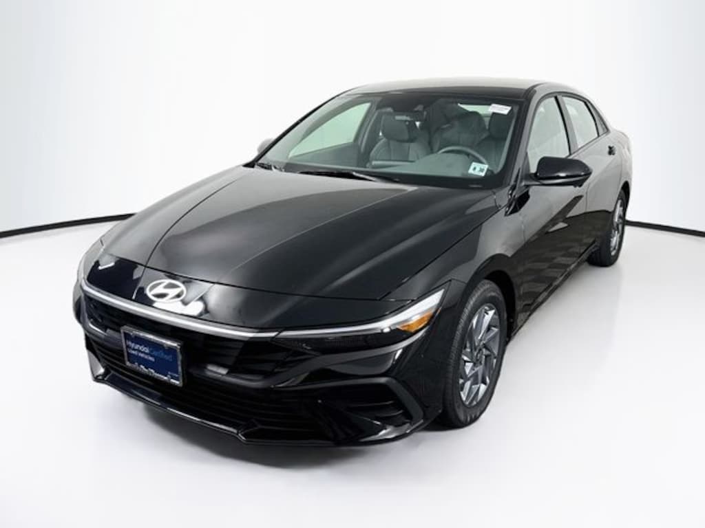 Certified 2025 Hyundai Elantra Hybrid Blue Sedan