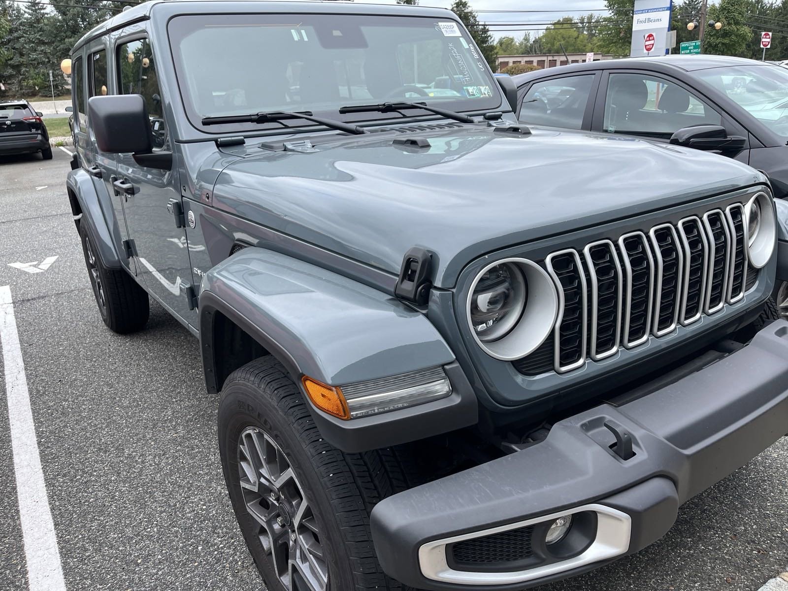 Used 2024 Jeep Wrangler 4-Door Sahara with VIN 1C4PJXEN0RW156218 for sale in Flemington, NJ