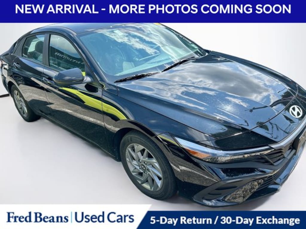 Certified 2025 Hyundai Elantra Hybrid Blue Sedan
