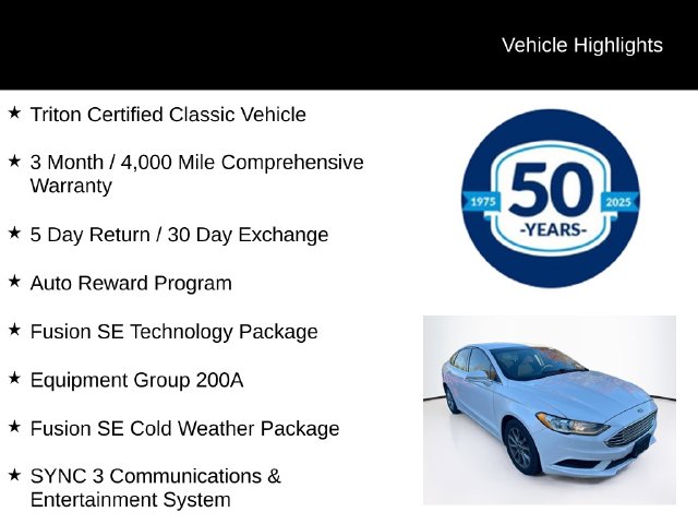 Used 2017 Ford Fusion SE Sedan