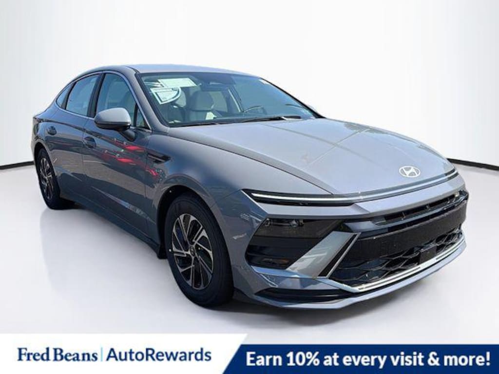 New 2026 Hyundai Sonata Hybrid Blue Sedan