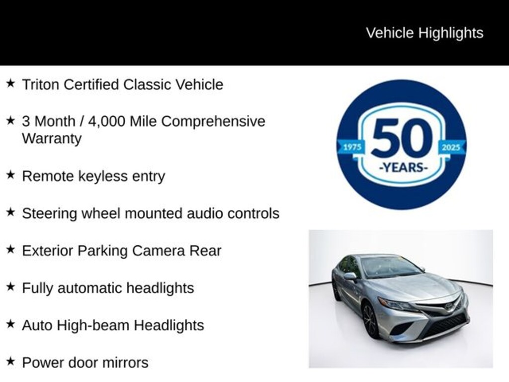 Certified 2018 Toyota Camry SE Sedan
