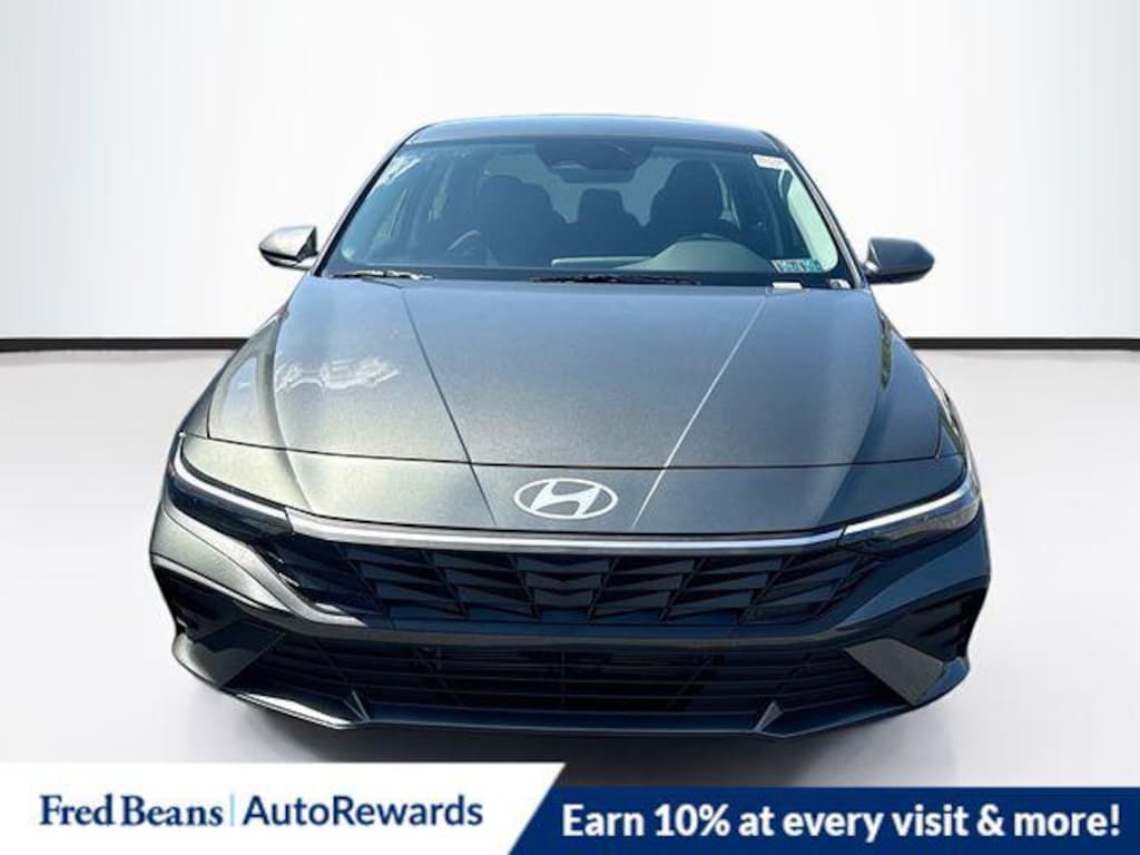 New 2026 Hyundai Elantra Hybrid Blue Sedan