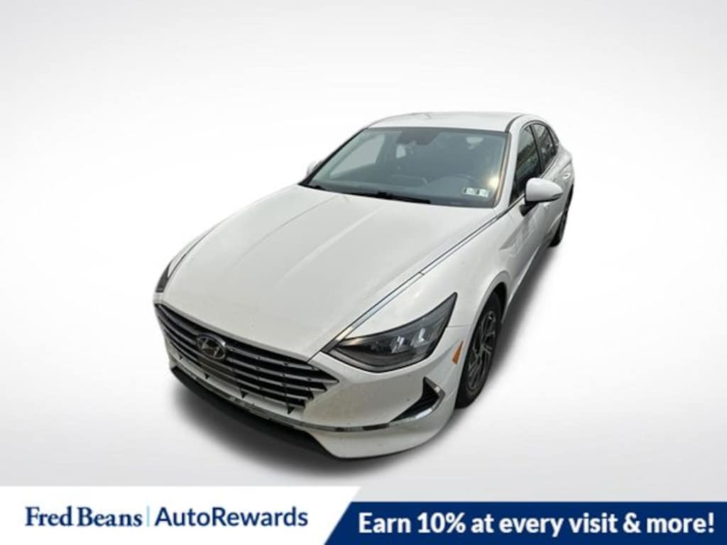 Used 2022 Hyundai Sonata Hybrid Blue Sedan