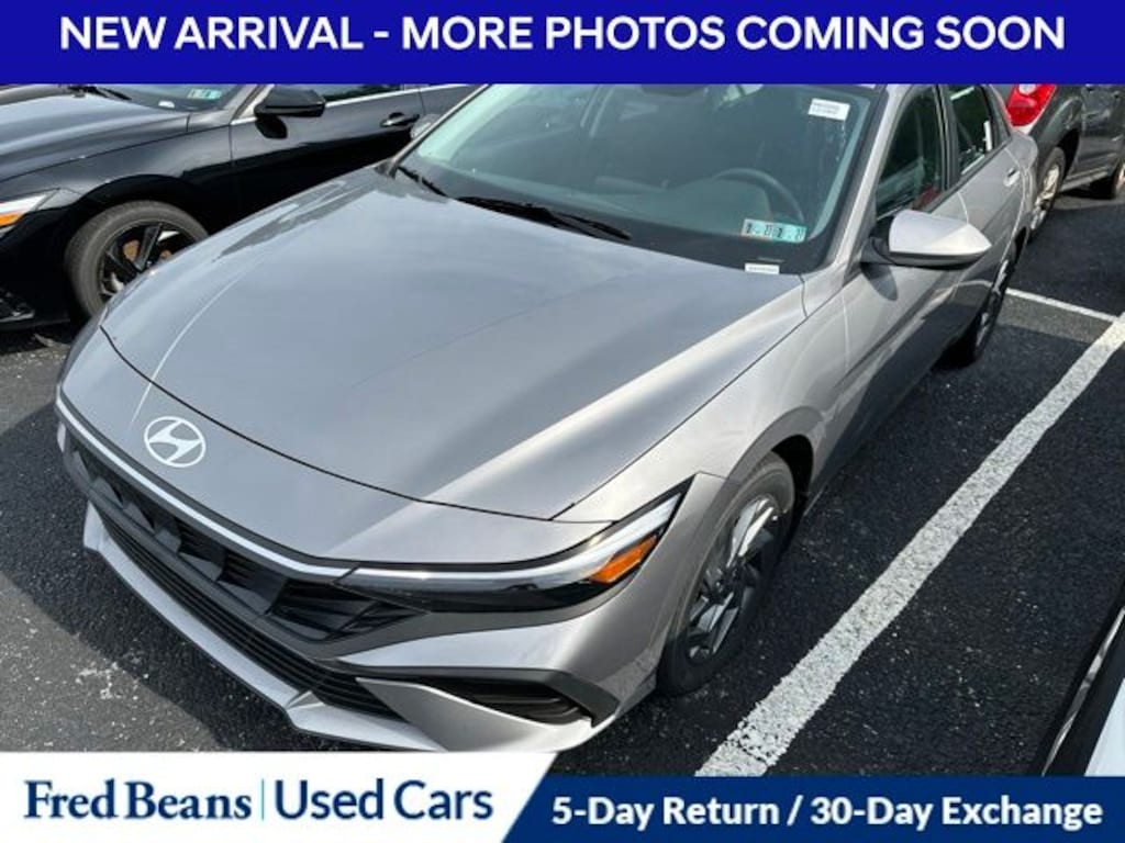 Certified 2025 Hyundai Elantra Hybrid Blue Sedan