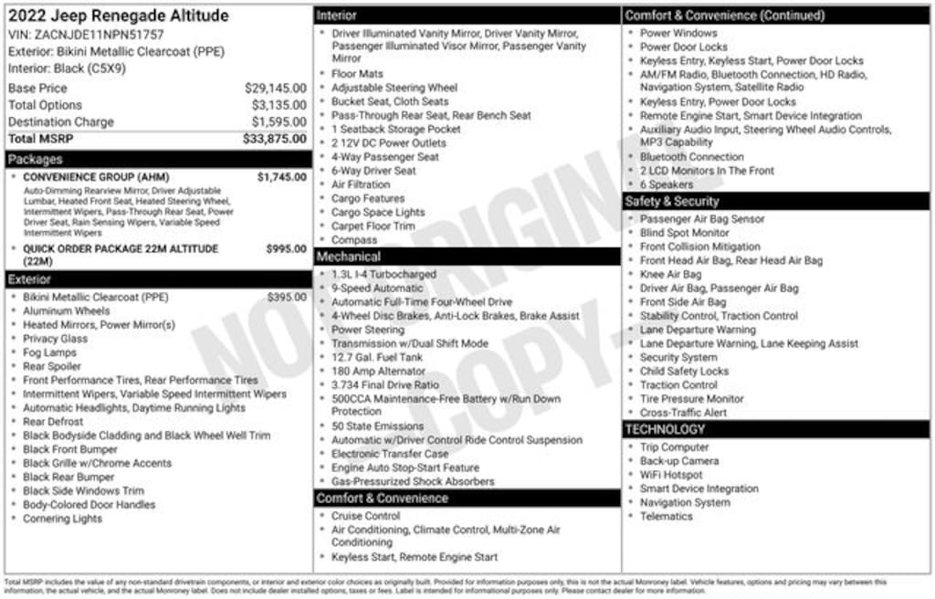 Certified 2022 Jeep Renegade Latitude SUV