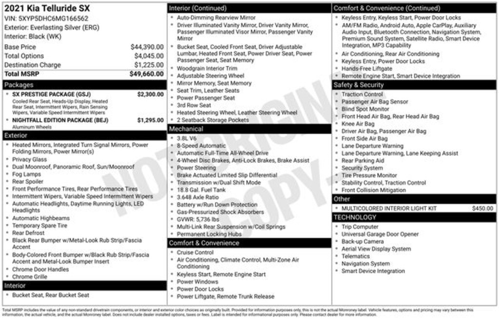 Certified 2021 Kia Telluride SX SUV