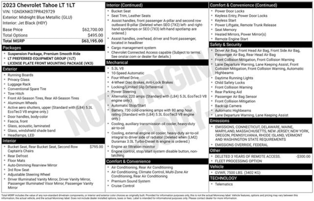 Used 2023 Chevrolet Tahoe LT SUV