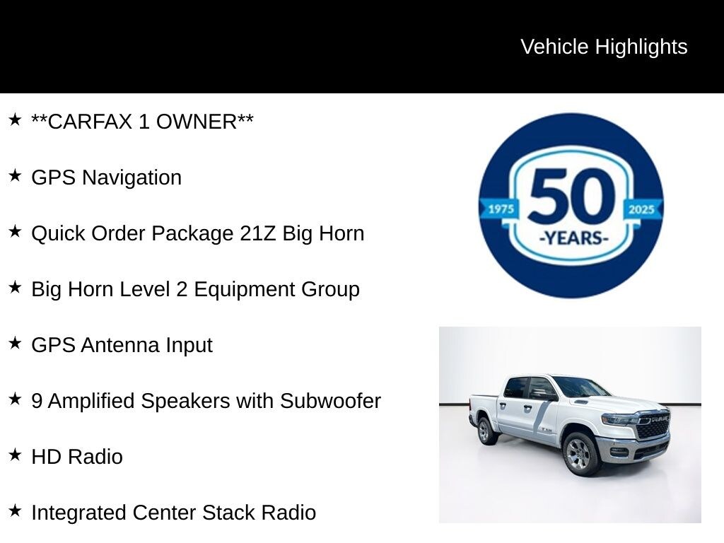 Used 2026 Ram 1500 Big Horn/Lone Star Truck Crew Cab