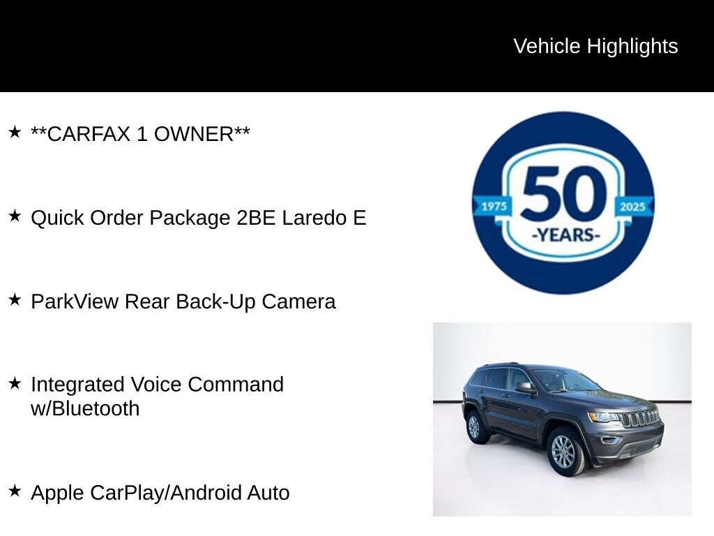 Used 2021 Jeep Grand Cherokee Laredo SUV